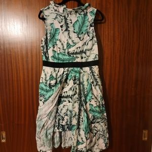 Nature Print Party Dress